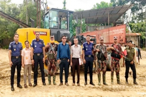 জৈন্তাপুরে টাস্কফোর্সের অভিযানে ৮ হাজার ঘনফুট বালু জব্দ