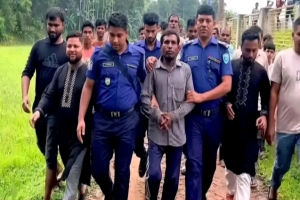 জুড়ীতে স্ত্রীকে গলা কেটে হত্যার অভিযোগ, থানায় আত্মসমর্পণ স্বামীর