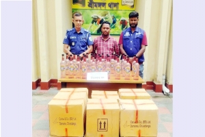 শ্রীমঙ্গলে ২০৪ বোতল মদসহ গ্রেপ্তার ১, অটোরিকশা জব্দ