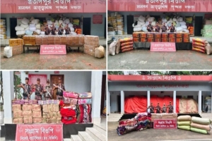  সিলেট সীমান্তে ৯০ লাখ টাকার ভারতীয় চোরাই পণ্য জব্দ