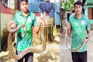 নগরী থেকে অজগর ও দুধরাজ উদ্ধার