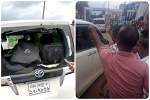 গোলাপগঞ্জে এনসিপি'র গাড়িবহরে হামলা, ‘ভুয়া ভুয়া’ স্লোগান