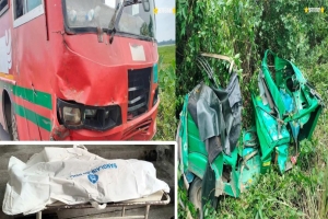  সিলেট-জকিগঞ্জ সড়কে বাস ও অটোরিকশার মুখোমুখি সংঘর্ষে নিহত ১