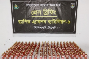 জৈন্তাপুর থেকে ১৯০ বোতল বিদেশী মদ উদ্ধার